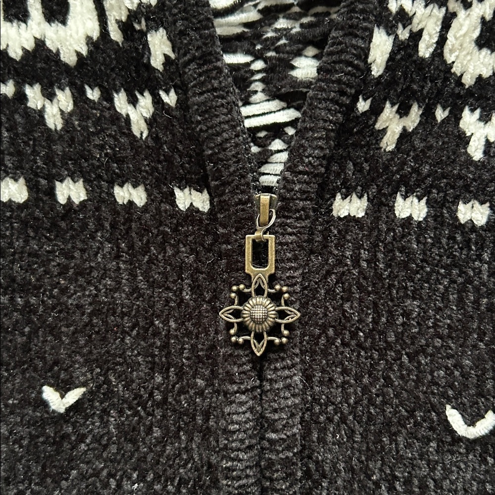 Alfred Donner womens cozy knit winter ice skating full zip cardigan sweater 2X - Picture 4 of 8